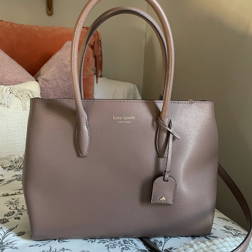 Kate Spade Taupe Purse with Strap